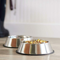 NEW STAINLESS STEEL DOG BOWL PET BOWL CAT PET FOOD