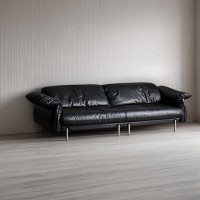 GOGOFAUC Faux Leather 100.78'' Reception Sofa