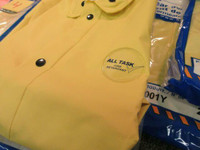North All Task Rainwear Yellow PVC PPE Rain Suit Top Jacket Large Button Traffic, AV7001