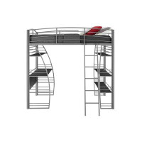 Isabelle & Max™ Agastya Twin Metal Loft Bed with Bookcase by Isabelle & Max