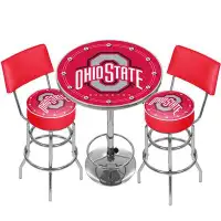 Trademark Global NCAA Ohio State University Game Room Combo 3 Piece Pub Table Set