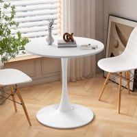 Wrought Studio Modern Round Dining Table with Round MDF Table Top,Metal Base  Dining Table