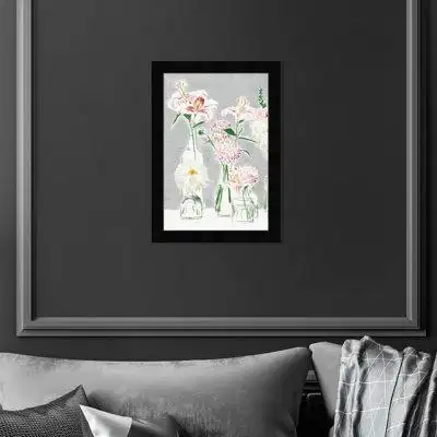 Oliver Gal Oliver Gal Elegant Spring Flowers  Framed Canvas Art Print For Living Room