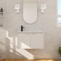 George Oliver 30" Bathroom Vanity With Sink, Floating Bathroom Vanity With Soft Close Door
