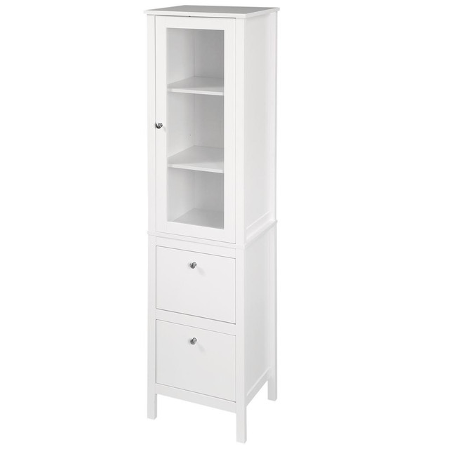 Bathroom Cabinet 17"x13.75"x63" White in Other - Image 2
