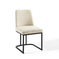 Lefancy.net Lefancy Amplify Sled Base Upholstered Fabric Dining Side Chair