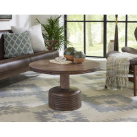 Modus Furniture Sunrise Solid Wood Pedestal Coffee Table