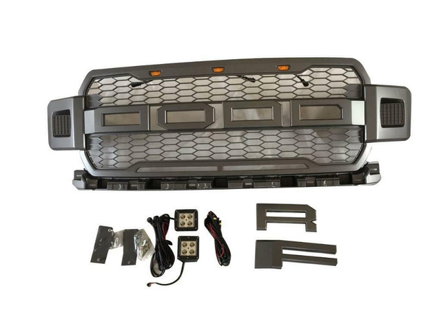 NEW 2018 LED FORD RAPTOR CHARCOAL STYLE GRILL & LED SIDELIGHTS FDD002 in Other Parts & Accessories in Edmonton - Image 2