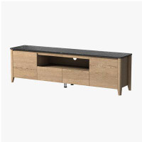 Wrought Studio TV stand with LED Lights Entertainment Center TV cabinet