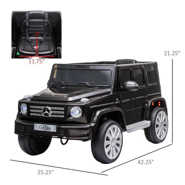 KIDS ELECTRIC RIDE ON COMPATIBLE 12V BATTERY-POWERED MERCEDES BENZ G500 TOY in Toys & Games - Image 4