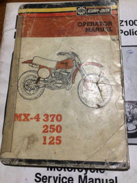1978 Can-Am MX-4 370 250 125 Operator Manual Manuel