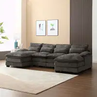 Latitude Run® Chenille Fabric U-Shape Sectional Sofa