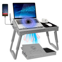 Inbox Zero Altemar Folding TV Tray Table Bed Desk for Laptop