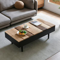 Great Deals Trading 47.24" Picture color Solid wood Rectangular Coffee Table