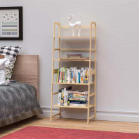 Latitude Run® Bookshelf, Ladder Shelf, 4 Tier Tall Bookcase, Modern Open Book Case