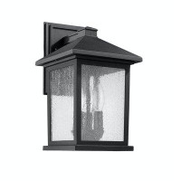 Gracie Oaks 3 Light Outdoor Wall Light For Front Porch In Black