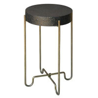 Everly Quinn Black And Gold Side Table