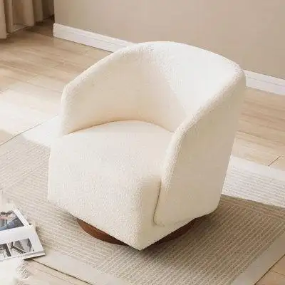 Latitude Run® Swivel Accent Chair Armchair Round Barrel Chair for Living Room Bedroom