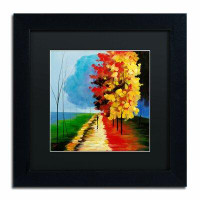 Trademark Fine Art 'Walk in the Park' by Ricardo Tapia Framed Painting Print