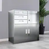 Hokku Designs 304 Stainless Steel Thickened File Cabinet.
