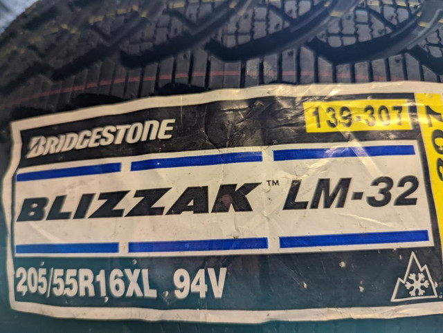 BRAND NEW WITH LABELS ULTRA HIGH PERFORMANCE  BRIDGESTONE   205 / 55 / 16  WINTER  TIRE     SET OF     FOUR. in Tires & Rims in Ontario - Image 2