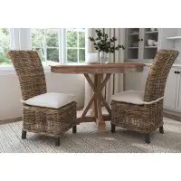 Rosecliff Heights Aneeq Woven Rattan Side Chair