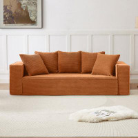 Latitude Run® 88.97" Corduroy Upholstered Sofa