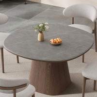 Orren Ellis Nordic simple solid wood matte rock table