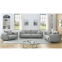 Orren Ellis 3-Seater + 2-Seater + 1-Seater Combination Sofa Modern Couch For Living Room Sofa,Solid Wood Frame And Stabl