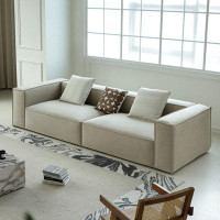 Crafts Design Trade 110.24" CreamyWhite Corduroy Modular Sofa