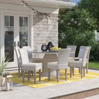 Sol 72 Outdoor™ Rochford Round 8 - Person 60" Long Dining Set
