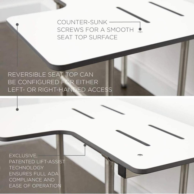 Seachrome ( Meet ADA) Reversible Transfer Seat Tops can be changed to accommodate Left or Right-Handed configuration in Plumbing, Sinks, Toilets & Showers - Image 4