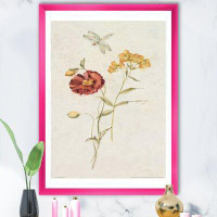 Made in Canada - East Urban Home 'Wild Simple Wallflowers III' - Picture Frame Print on Canvas