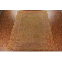 Rug Source Outlet One-of-a-Kind Hand-Knotted 1900S 11'7" X 14'1" Wool Area Rug in Gold