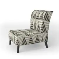 East Urban Home Triangular Retro Design VIII - Mid-Century Upholstered Slipper Chair