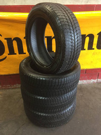 18 inch SET OF 4 USED WINTER TIRES 225/55R18 98H MICHELIN X-ICE XI-3 TREAD LIFE 95% LEFT
