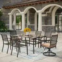 Lark Manor Rectangular 6 - Person Outdoor Dining Set With Cushions