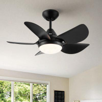 Wrought Studio 30 In Intergrated LED Ceiling Fan Lighting With White ABS Blade