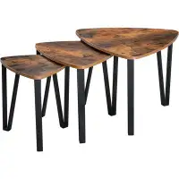 17 Stories 17 Storeys Nesting Coffee Tables, End Tables Set Of 3 For Living Room Bedroom, Industrial Small Stacking Side