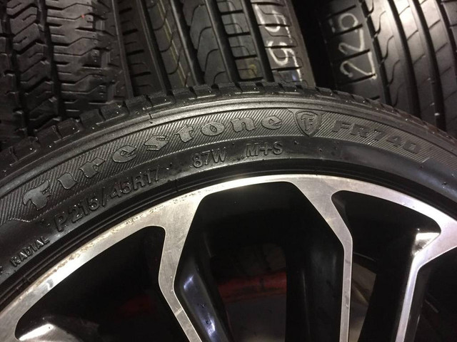 17 inch ONE (SINGLE) USED WHEEL (RIM AND TIRE) OEM TOYOTA COROLLA 215/45R17 FIRESTONE FR740 OEM RIM TREAD LIFE 85% LEFT in Tires & Rims in Toronto (GTA) - Image 4