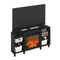 Red Barrel Studio 46.54'' W Corner TV stand Storage Credenza with Electric Fireplace