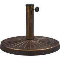 Arlmont & Co. 17.5'' Antiqued Patio Umbrella Base 22-lbs Outdoor Heavy Duty Round All-Weather Umbrella Base Stands