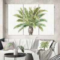 Made in Canada - East Urban Home Farmhouse 'Mixed Botanical Greens Palms IV' Painting Multi-Piece Image on Canvas