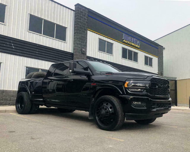 22.5 inch ATX AO200 black semi dually wheels for Ford, RAM, Chevy/GMC 3500 Dually - Available in Polished or Black! in Tires & Rims in Alberta - Image 2