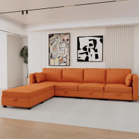 Farm on table Modular Sectional Sofa U Shaped Modular Couch with Reversible Chaise
