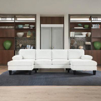 Latitude Run® U-shaped Velvet Sofa