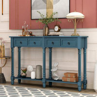 Breakwater Bay Console Table Sofa Table With Drawers And Long Shelf Rectangular Living Room Table Solid Wood