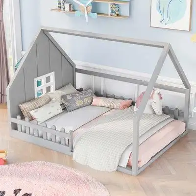 This bed comes with house-shaped frame which can inspire your kid’s imagination you can decorate the...