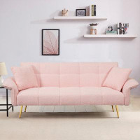 ROOM FULL Convertible Futon Sofabed With Adjustable Arms And Backrest