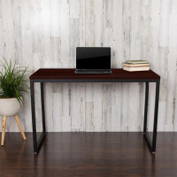 Inbox Zero Versatile Industrial Style Office Desk - Spacious Design, Modern Stability, Easy Assembly